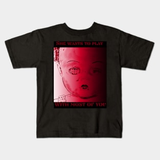 She Wants To Play With Most Of You  (Red) Kids T-Shirt